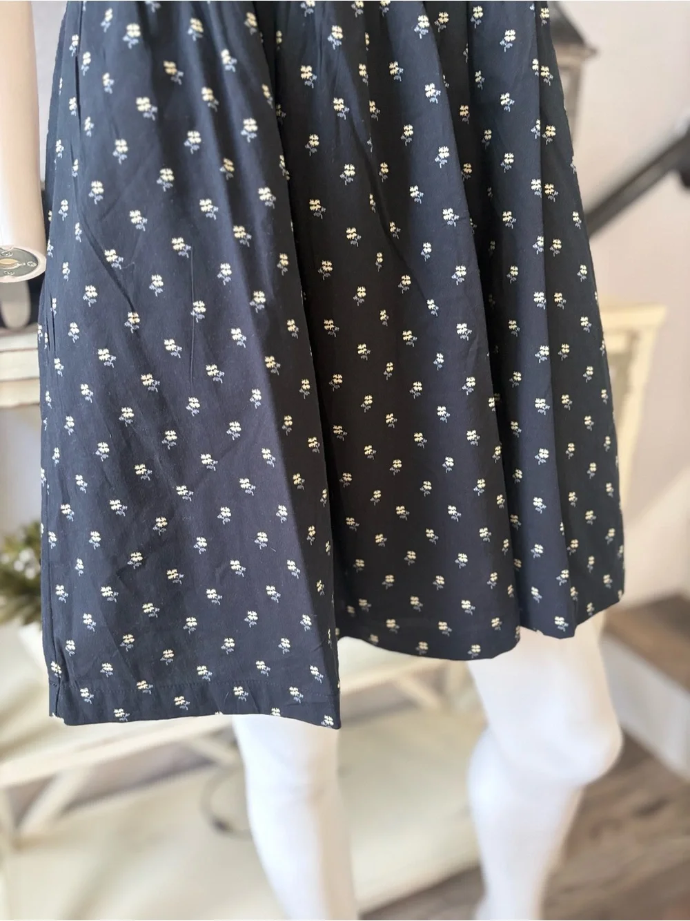 NWT Madewell V-Neck Puff-Sleeve Mini Dress in Floral Ikat